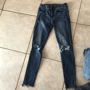 American Eagle super skinny ripped jeans